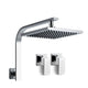 WELS 8 Rain Shower Head Set Bathroom Gooseneck Square Taps Hand Held High Pressure DIY"