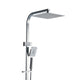 WELS 10 Rain Shower Head Set Bathroom Square Dual Heads Faucet High Pressure Hand Held"