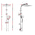 WELS 10 Rain Shower Head Set Bathroom Square Dual Heads Faucet High Pressure Hand Held" - Decorly