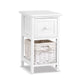 Pair of Claire Bedside Tables With 1 Drawer in White