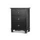 Sage Bedside Tables with 3 Drawers in Black