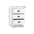 Artiss Vintage Bedside Table Chest Storage Cabinet Nightstand White - Decorly