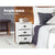 Artiss Vintage Bedside Table Chest Storage Cabinet Nightstand White - Decorly