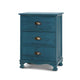 Sage Bedside Table with 3 Drawers in Vintage Blue