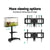 Artiss Floor TV Stand Bracket Mount Swivel Height Adjustable 32 to 70 Inch Black - Decorly