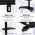 Artiss Floor TV Stand Bracket Mount Swivel Height Adjustable 32 to 70 Inch Black - Decorly