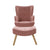 Lansar Accent Armchair And Ottoman In Rose