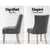 Set of 2 Cayes French Provincial Dining Chair In Grey