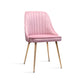 Set of 2 Artiss Dining Chairs Retro Chair Cafe Kitchen Modern Iron Legs Velvet Pink