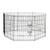 4Paws 8 Panel Playpen Puppy Exercise Fence Cage Enclosure Pets Black All Sizes - 24" - Black
