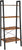 Rustic brown and black steel Metal Frame 4 Tier bookshelf