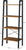 Rustic brown and black steel Metal Frame 4 Tier bookshelf