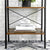 Rustic brown and black steel Metal Frame 4 Tier bookshelf