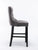 2X Velvet Bar Stools with Studs Trim Wooden Legs Tufted Dining Chairs Kitchen