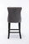 2X Velvet Bar Stools with Studs Trim Wooden Legs Tufted Dining Chairs Kitchen