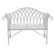 White Lavinia Iron Outdoor Bench