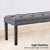 Sarantino Cate Button-tufted Upholstered Bench With Tapered Legs - Dark Grey Linen