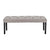 Sarantino Cate Button-tufted Upholstered Bench With Tapered Legs By Sarantino - Light Grey
