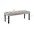 Sarantino Cate Button-tufted Upholstered Bench With Tapered Legs By Sarantino - Light Grey