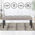 Sarantino Cate Button-tufted Upholstered Bench With Tapered Legs By Sarantino - Light Grey