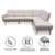 Sarantino Faux Linen Corner Sofa Lounge L-shaped Chaise Light Grey