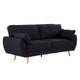 Sarantino 3 Seater Modular Linen Fabric Sofa Bed Couch Futon Suite - Black