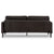 Sarantino Faux Velvet Sofa Bed Couch Furniture Lounge Suite - Black