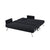 Sarantino Mia 3-Seater Sofa Bed with Chaise in Black