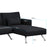 Sarantino Mia 3-Seater Sofa Bed with Chaise in Black