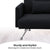 Sarantino Mia 3-Seater Sofa Bed with Chaise in Black