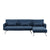 Sarantino Mia 3-Seater Sofa Bed with Chaise in Blue