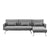 Sarantino Mia 3-Seater Corner Sofa Bed Chaise in Dark Grey