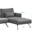 Sarantino Mia 3-Seater Corner Sofa Bed Chaise in Dark Grey