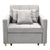 Sarantino Suri 3-in-1 Convertible Sofa Chair Bed Lounger - Light Grey