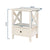 2-tier Bedside Table with Storage Drawer 2 PC - White