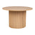 Luxe Ribbed Round Coffee Table Wooden