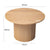 Luxe Ribbed Round Coffee Table Wooden