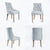 La Bella Grey French Provincial Dining Chair Amour Oak Leg