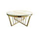 Salina Coffee Table -ClearTop - 80cm Gold