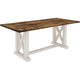 Erica Dining Table 240cm Solid Acacia Timber Wood Hampton Furniture Brown White