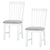 Laelia Dining Chair Set of 2 Solid Acacia Timber Wood Coastal Furniture - White