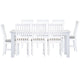 Laelia 9pc Dining Set 220cm Table 8 Chair Acacia Wood Coastal Furniture - White