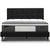 Volga King Single Bed Platform Frame Fabric Upholstered Mattress Base - Charcoal