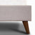 Volga King Single Bed Platform Frame Fabric Upholstered Mattress Base - Grey