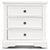 Celosia Bedside Table Set of 2pcs - 3 Drawers Storage Cabinet Nightstand - White