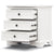 Celosia Bedside Table 3 Drawers Storage Cabinet Nightstand End Tables - White