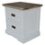 Fiona Bedside Tables 2 Drawers Storage Cabinet End Nightstand Table White Grey