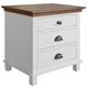 Virginia Bedside Nightstand 3 Drawers Storage Cabinet Shelf Side Table - White