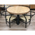 Petunia  Round Dining Table 120cm Elm Timber Wood Black Metal Leg - Natural