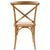 Aster Crossback Dining Chair Set of 4 Solid Birch Timber Wood Ratan Seat - Oak